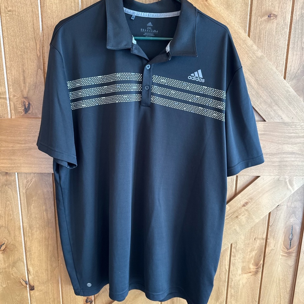 Black adidas short sleeved 2xl three button shirt